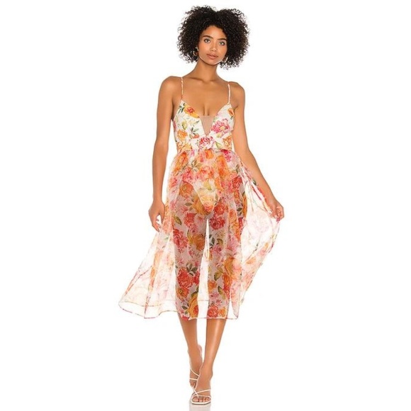 NWT For Love & Lemons Peony Maxi Dress Size M - Picture 1 of 5
